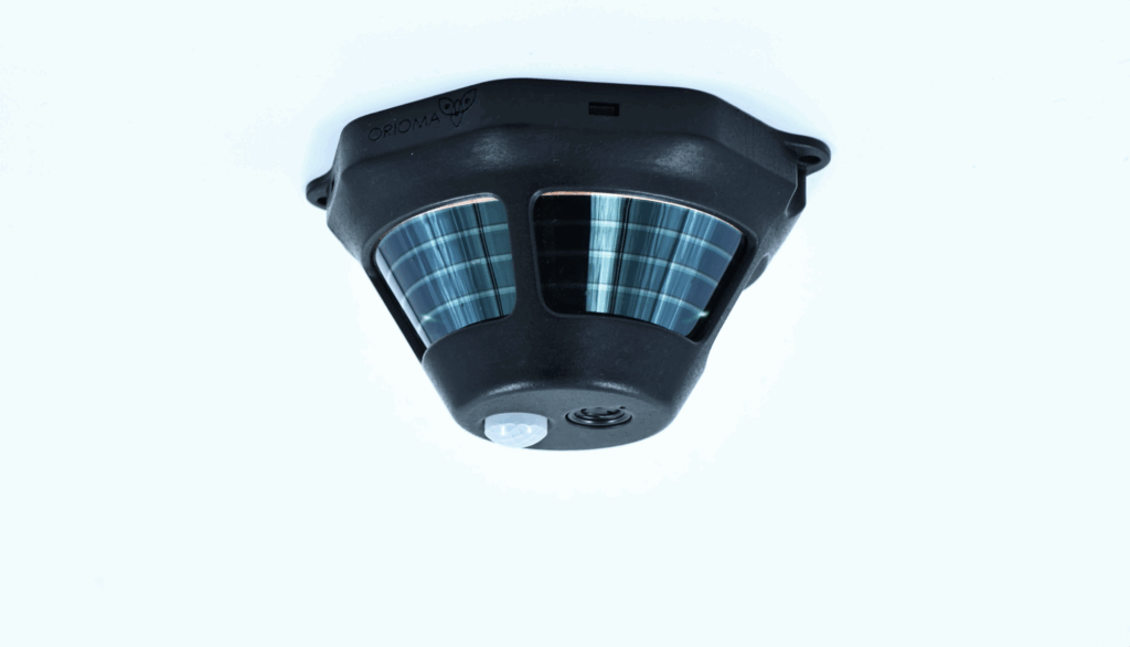 LOBX smart IoT sensor monitoring light, temperature, presence in real time
