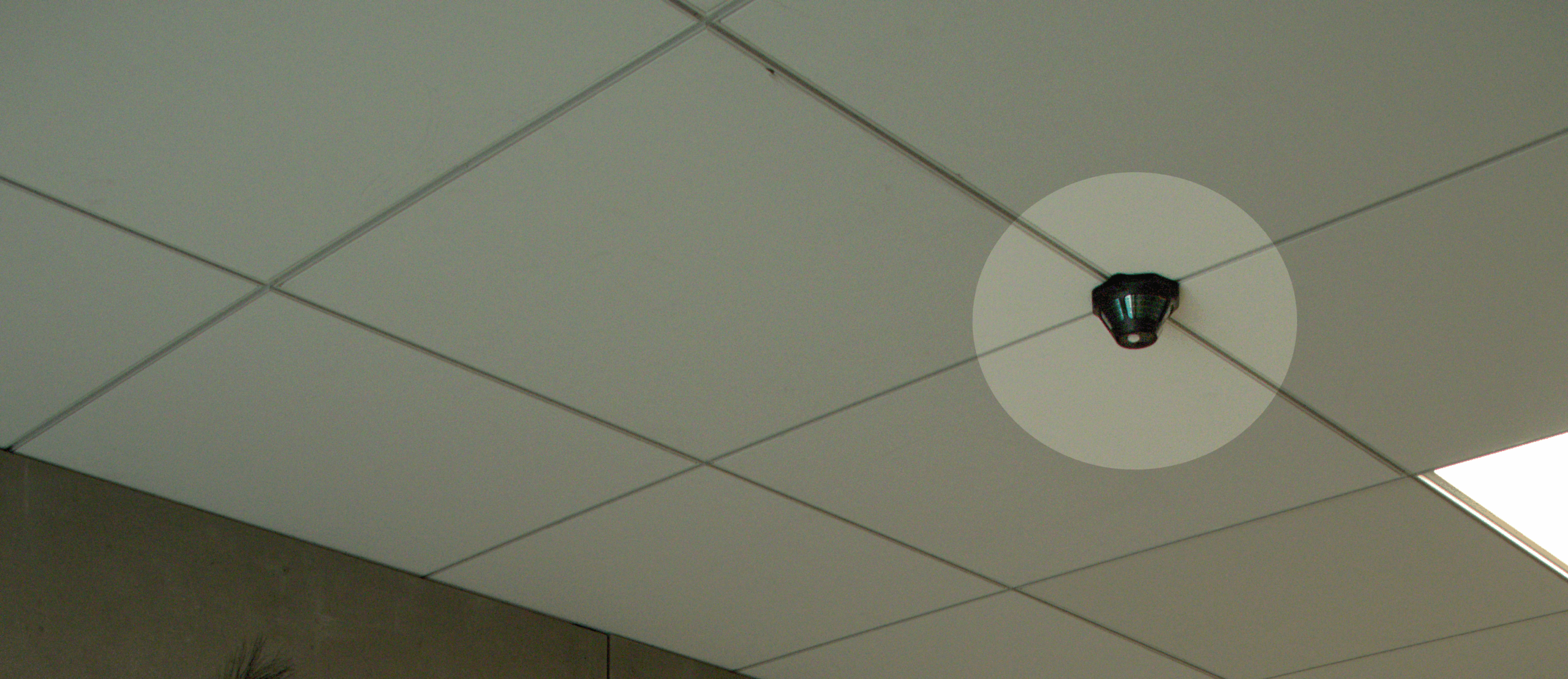 LOBX ultra-low power occupancy sensor installed in office ceiling